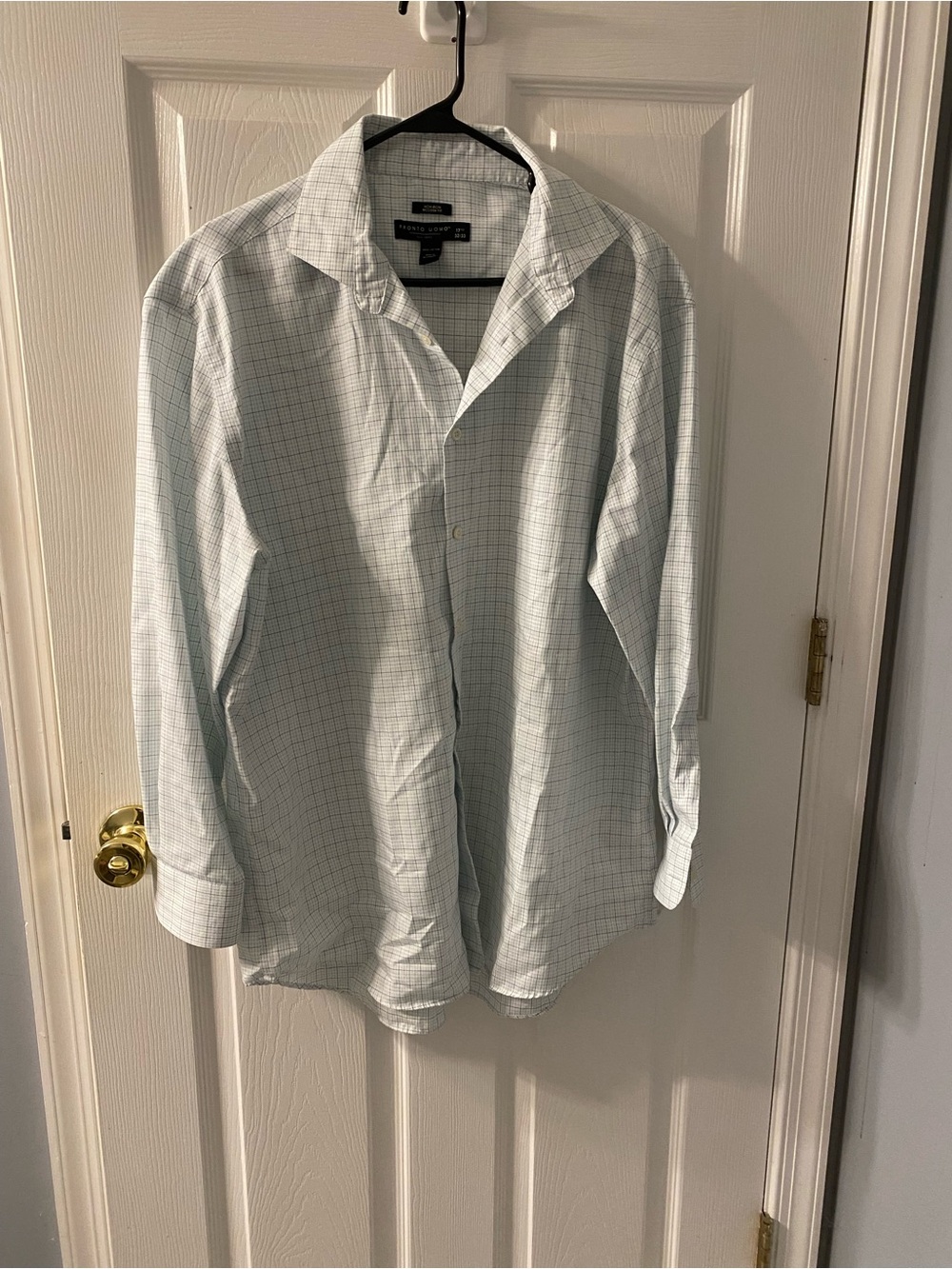 Pronto Uomo Light Blue Windowpane Dress Shirt
